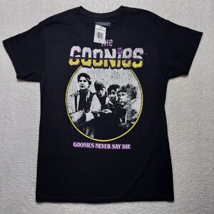 The Goonies T-Shirt Men's Size M Black Brand New Never Say Die Graphic Tee